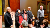 Von links: Georg Winkler (Klarinette) , Simone Klebel-Pergmann , Gerlinde Weinmüller, Peter Aradi (Kontrabass) und Hubert Kellerer (Akkordeon).