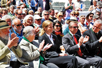 von links: Sepp und Helli Forcher, die ie Urenkelin von Richard Strauss, Madeleine Rohla-Strauss und Landeshauptmann Dr. Wilfried Haslauer junior.