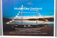 Plakat mit Information zum musikalischen Seeabend.