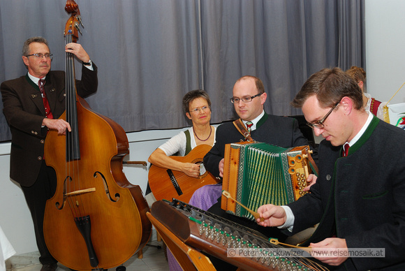 die Musikantenfamilie Hatheuer: von links Franz, Martha, Martin und Christian Hatheuer