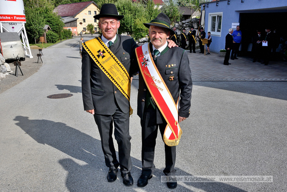 Freitag, 8. Juli 2022, im Bild Herbert Hurer (rechts), Obmann Kameradschaft Neumarkt, mit Matthias Zuckerstätter, Obmann Kameradschaft Fuschl am See.