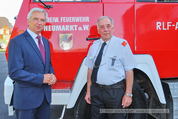 Links Bürgermeister a. D. Dr. Emmerich Riesner mit Karl Frischling