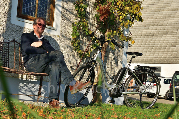 Peter 2018 im Herbst bei einer Radtour in Maierhof