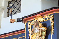 Der Predigerarm mit Kruzifix in der Filialkirche zum heiligen Georg in Sommerholz