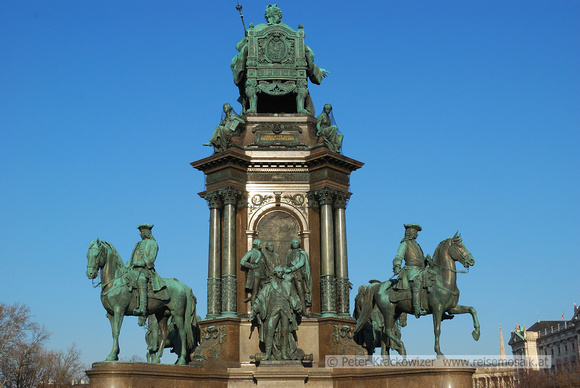 Wien, Maria Theresien Denkmal von hinten