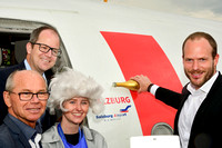 Taufe Lauda-Airbus am Salzburg Airport