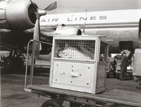 A Pelican arriving from Beirut in Zurich on our regular flight SR 311, 18.4.1955