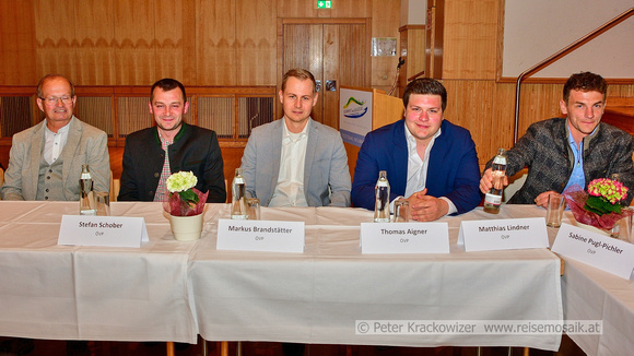 ÖVP von rechts: Matthias Lindner, Thomas Aigner, Markus Brandstätter Stefan Schober und Ing. Bernhard Holzer.