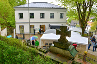 Blick auf den Platz vor dem Schanzhäusl und dem Haus St. Katharina, wo die Veranstaltung am 7. Mai 2022 stattfand.