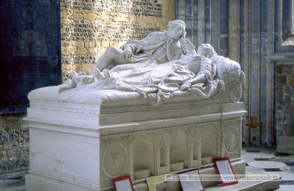Grabmal des 1. Grafen von Dorchester und seiner Frau in Milton Abbey, Dorchester, England. Weitere Details Diashow klicken.