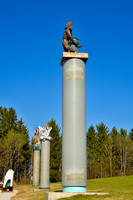 Der Gegeißelte im Skulpturengarten von Johann Weyringer im März 2022