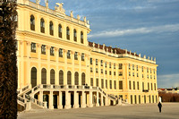 Schloss Schönbrunn im Februarlicht am 16. Februar 2022