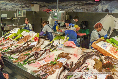 Spanien, Baskenland, San Sebastian, im Fischmarkt San Martin